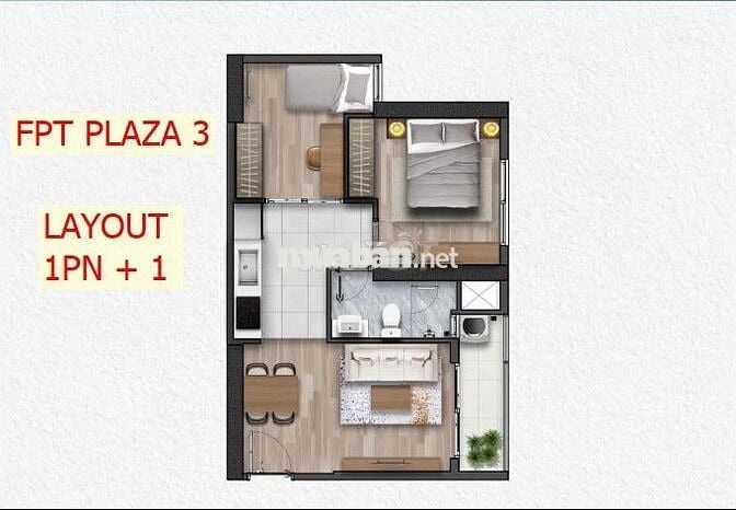 CẦN BÁN CĂN HỘ FPT PLAZA 3 - CĂN 1 PHÒNG NGỦ + 1