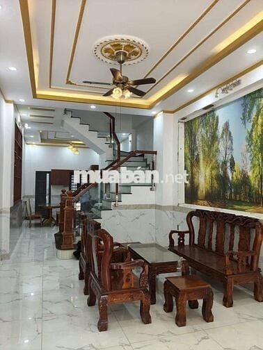 Cho thuê nhà 2 lầu nội thất cơ bản trong KDC yên tỉnh bình an dĩ an