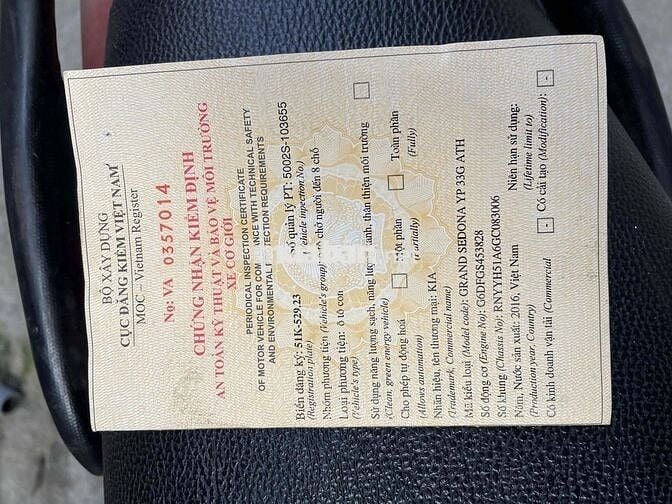 Kia Sedona 2016 3.3L GATH - 72000 km