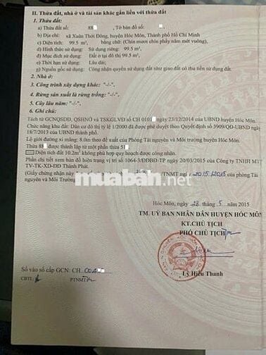 ĐẤT TC 5x22 SỔ HỒNG, KHU XUÂN THỚI ĐÔNG 1. GIÁ 3.65 TỶ