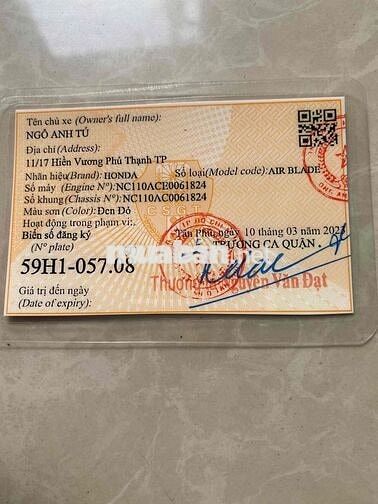Bán xe air blade Thái xăng cơ.