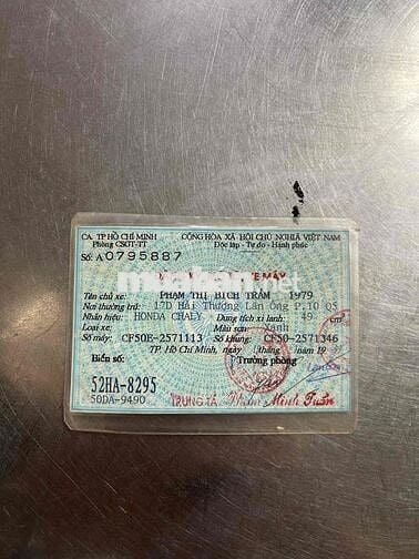 CHALY 50CC 79 TP HỖ TRỢ GÓP OĐ CÓ GL ĐỖI XE