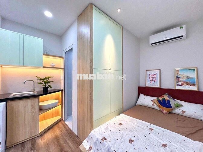 CHO THUÊ STUDIO NGAY LÊ VĂN SỸ - FULL NỘI THẤT MÁY GIẶT RIÊNG