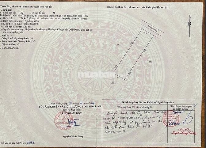 Bán lô đất Yên Thủy – giá tốt, vị trí đẹp.