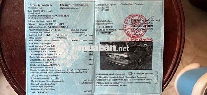 cần bán xe mer e240 sx 201 còn zin chạy rất ngon