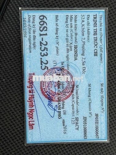 thanh lý spacy nhật 125 chính chủ