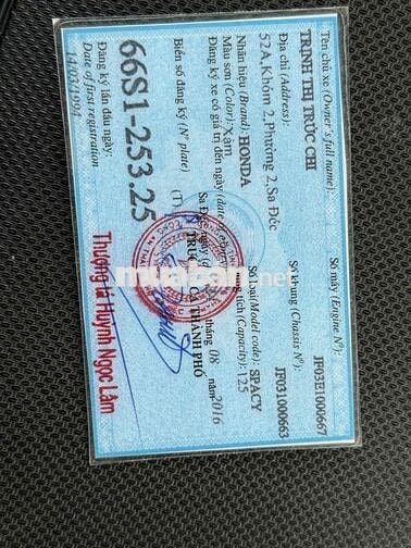 thanh lý spacy nhật 125 chính chủ