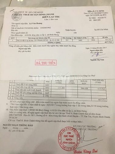 Bán nhà C6/26V Phạm Hùng, bình hưng, bình chánh