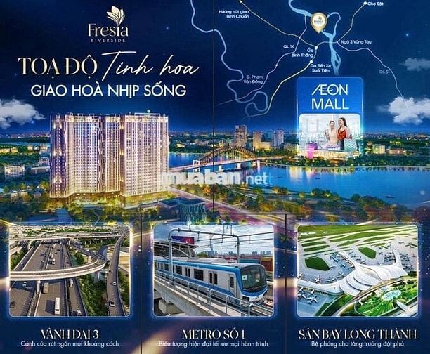 FRESIA RIVERSIDE BIÊN HÒA - CĂN HỘ CAO CẤP LK AEON MALL 12HA BIÊN HÒA