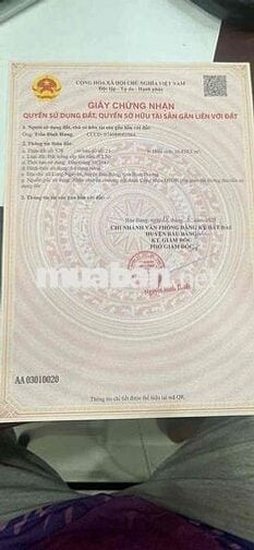 Bán đất trồng cây lâu năm đã có sổ ,