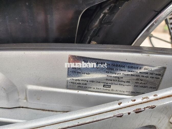Yamaha Sirius Thái Biển Số 52T2-6656
