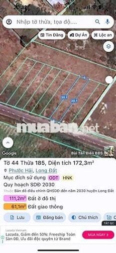 Hàng Ngộp. Siêu Rẻ. HXH Đường TL44B. Phước Hải. Bà Rịa - Vũng Tàu.