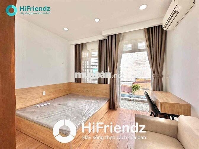 STUDIO BAN CÔNG 1 PHÒNG NGỦ TONE GỖ SIÊU SANG FULL NỘI THẤT CAO CẤP