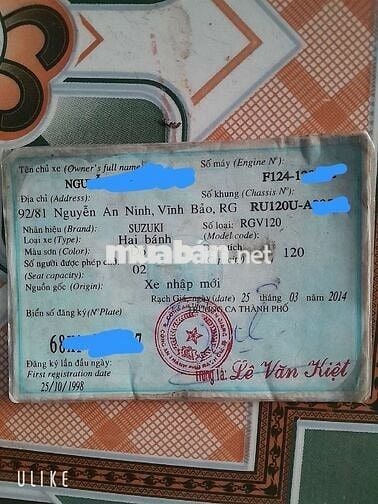 Cần bán xipo 120 6so