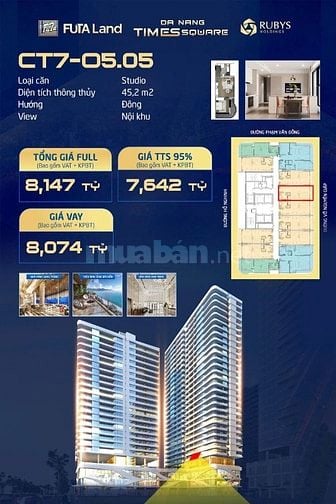 BÁN CĂN HỘ 5* - SỔ HỒNG LÂU DÀI NGAY CON ĐƯỜNG BIỂN MỸ KHÊ 