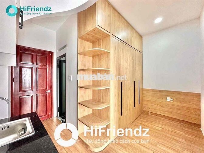 STUDIO BAN CÔNG 1 PHÒNG NGỦ TONE GỖ SIÊU SANG FULL NỘI THẤT CAO CẤP