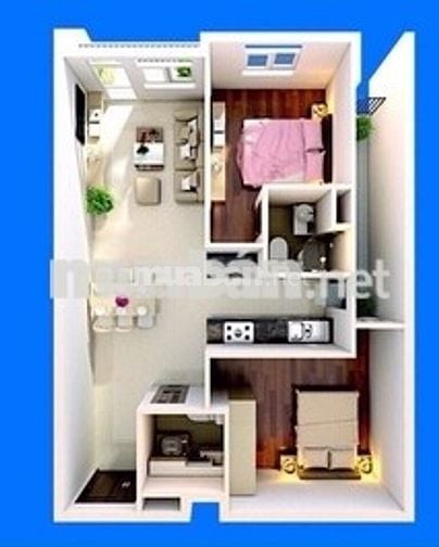 Cho Thuê căn hộ 2PN 2WC Stown Phúc An, tầng cao hướng mát