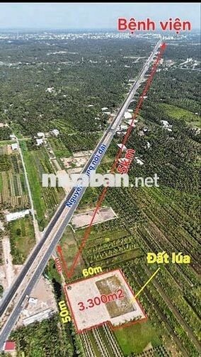BÁN 3300M2 ĐẤT MẶT TIỀN CÁCH NGUYỄN ĐÁNG NỐI DÀI CHỈ 30M