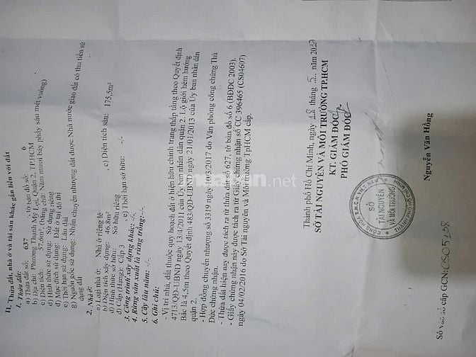 Bán nhà hẻm xe hơi đường thạnh mỹ lợi Q2 sổ hồng hoàn công đầy đủ