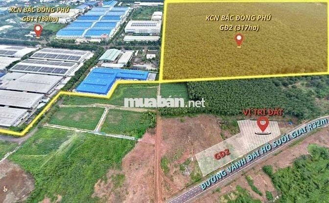 Đất thổ cư  khu công nghiệp Bắc Đồng Phú giá trị rẻ