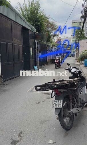 Kho 224m2 hẻm nhựa 6m thông 2 đường lớn. Thích hợp làm kho, bãi.