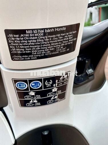 Siêu Lướt 2025 SH MODE CBS Trắng Ngọc Trinh 2000Km