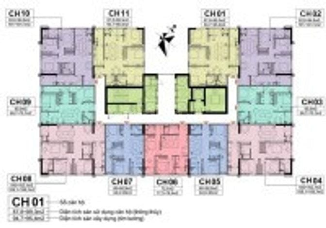 Bán căn hộ 2 phòng ngủ 2 WC, hoa hậu toà A10-CT1