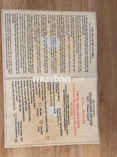 bán xe van 3N/940kg