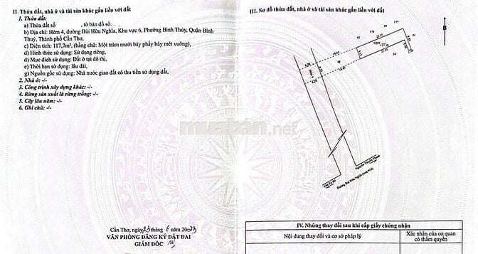 BÁN NỀN 
THỔ CƯ - LỘ 8.2M OTO
- HẺM 4 BÙI HỮU NGHĨA, BÌNH THUỶ