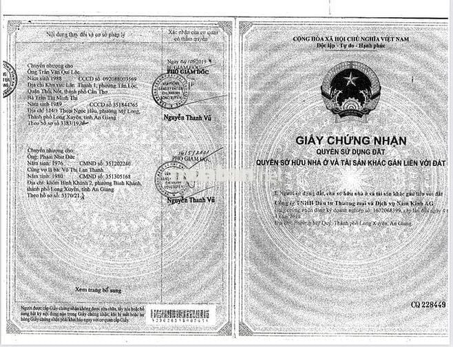 Cần bán đất nền Dự án Nam Kinh, Tp. Long Xuyên