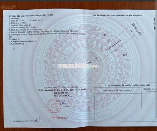 Chủ Ngộp Bán Lô Đất Giá Mềm Chỉ 600tr Gần Chợ Trảng Bàng.DT115m2,SHR