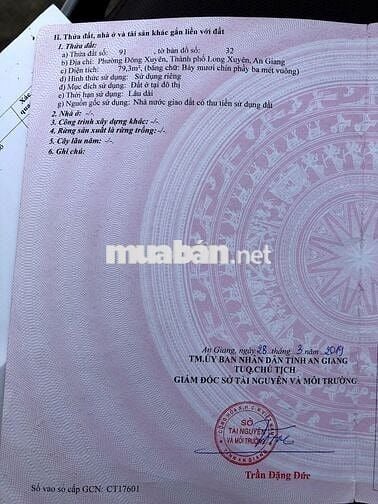 Cần bán đất nền Dự án Nam Kinh, Tp. Long Xuyên