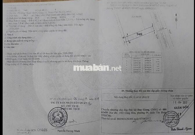 Bán đất đường TX52 phường Thới An mới TPHCM