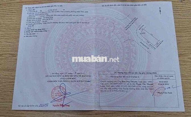 BÁN LÔ ĐẤT ĐẸP 2 MẶT TIỀN TRẦN NHÂN TÔNG