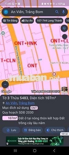 5X21 THỔ CƯ SÁT KHU CÔNG NGHIỆP XÃ AN VIỄN TRẢNG BOM