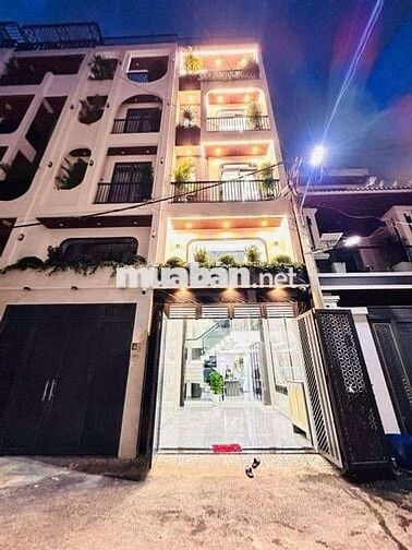 Nhà 5 tầng hẻm 12m thông số 4x14m full nội thất phường Thới An Quận 12