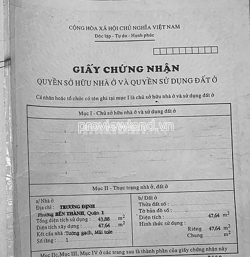 Bán nhà phố tại Q1, 2 mặt tiền Trương Định, 4x11m đất, 4 tầng, 45 tỷ