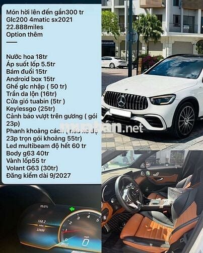 Mercedes glc200 4MATIC sx2021 - 22888 miles zin