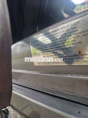 Sirius 2022 bs78 chính chủ giao cccd chủ xe