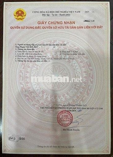 💥CHỈ TỪ 15TR/M2 -  TÂN PHÚ TRUNG – NGAY BV XUYÊN Á – VAY BANK 150% 💥