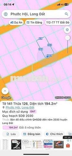 Chính chủ gửi bán gấp nền đất ngay biển Lộc An giá chỉ 980 triệu