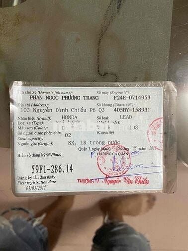 Honda lead 10Fi đời 2012 máy em ko hu hi