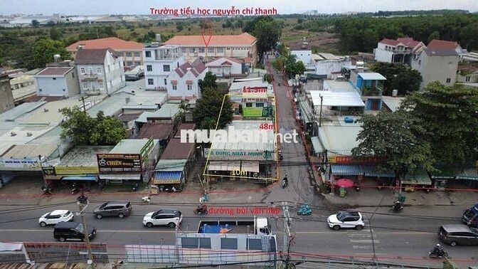 góc 2 mặt tiền đường bùi văn hoà