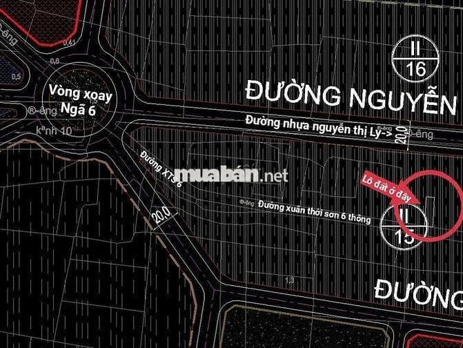 🆘 HẠ GIÁ BÁN ĐẤT THỔ CƯ 5,4 x 20m MẶT TIỀN ĐƯỜNG XUÂN THỚI SƠN 6