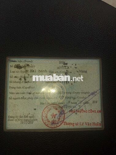 SYM Attila 2010 màu Vàng