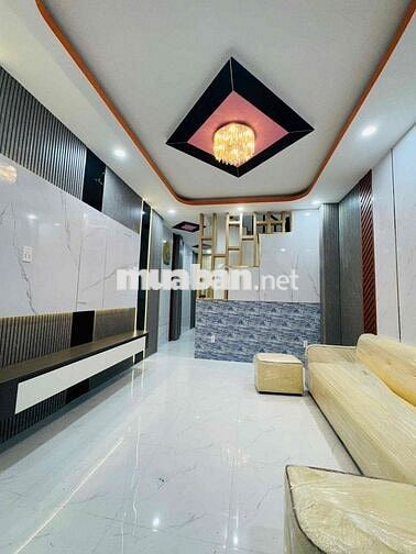 bán nhà 1 trệt 1 lầu giá rẻ vừa hoàn thiện kdc đông đúc mới 100%