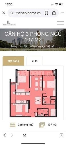 BÁN GẤP - CHUNG CƯ THE PARK HOME - CẦU GIẤY - HÀ NỘI 