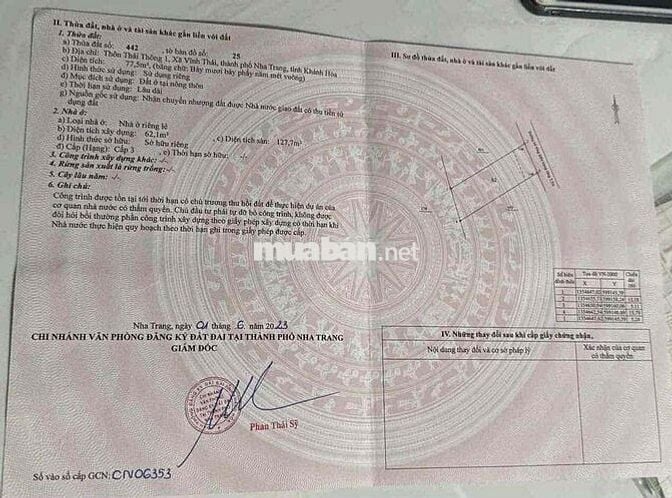 Bán nhà 3 tầng Thái Thông, Nam Nha Trang ( xã Vĩnh Thái cũ ) Giá Tốt