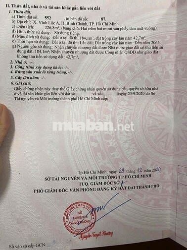 Bán đất Mặt tiền đường số 1 Vĩnh Lộc A, Sổ hồng riêng Có thể thế chấp