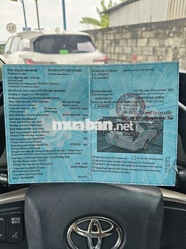 Bán Innova số sàn SX 2019 ,1 đời chủ